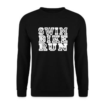 Triathlon,Natation,Cyclisme,Courir à Hawaii - Sweat-shirt Unisexe - noir - Devant - Alina (178cm) & Michal (187cm)