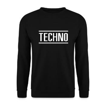 techno - Unisex Sweatshirt - black - Front - Alina (178cm) & Michal (187cm)