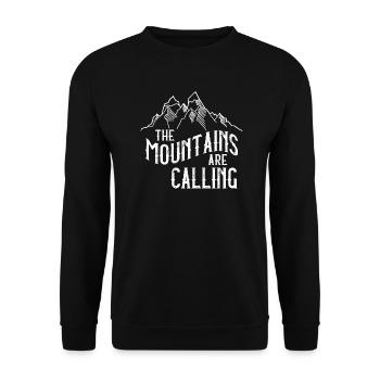 Les montagnes appellent - la randonnée, l'escalade, la nature - Sweat-shirt Unisexe - noir - Devant - Alina (178cm) & Michal (187cm)