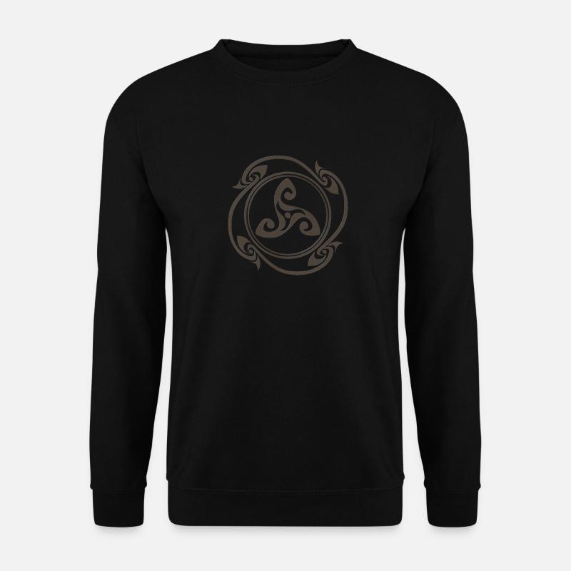 Latene keltisches Symbol grau meliert - Unisex Pullover - Schwarz