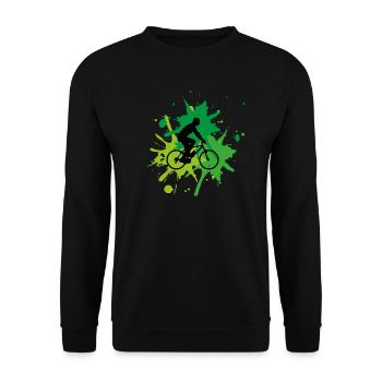 Bicycle Riding Bicycle Tour Green - Unisex Sweatshirt - black - Front - Alina (178cm) & Michal (187cm)