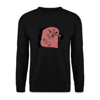 Cave artist - Unisex Sweatshirt - black - Front - Alina (178cm) & Michal (187cm)