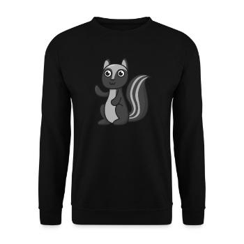 Skunk Cartoon cadeau animaux animaux Nature animaux - Sweat-shirt Unisexe - noir - Devant - Alina (178cm) & Michal (187cm)