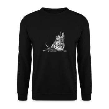 Snail Castle - Unisex Sweatshirt - black - Front - Alina (178cm) & Michal (187cm)