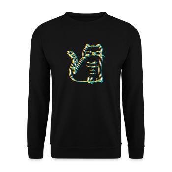 Cadeau de chat Brit Shorthair Maine Coon - Sweat-shirt Unisexe - noir - Devant - Alina (178cm) & Michal (187cm)