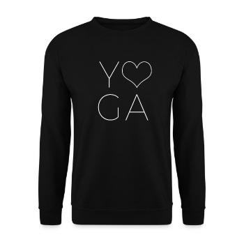 yoga - Sweat-shirt Unisexe - noir - Devant - Alina (178cm) & Michal (187cm)