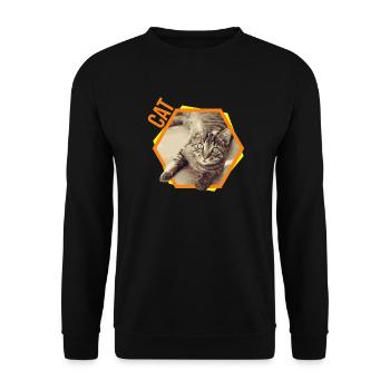 Cat Bengal Cat Siam Persian Gift - Unisex Sweatshirt - black - Front - Alina (178cm) & Michal (187cm)