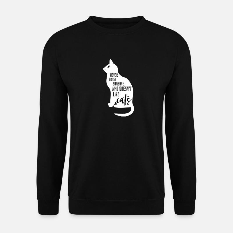 Cat outline - Unisex Sweatshirt - black