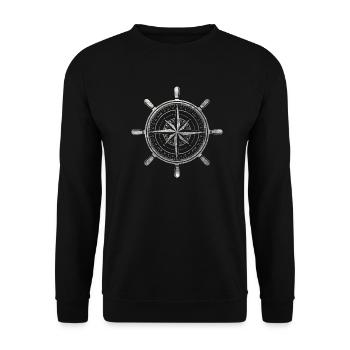 Boussole, grunge - Sweat-shirt Unisexe - noir - Devant - Alina (178cm) & Michal (187cm)