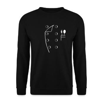 Chef cooking cooking vest eating gift - Unisex Sweatshirt - black - Front - Alina (178cm) & Michal (187cm)