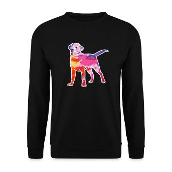 Rainbow Labrador Retriever dog gift - Unisex Sweatshirt - black - Front - Alina (178cm) & Michal (187cm)