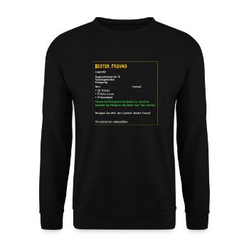Legendärer Bester Freund Kumpel Legendär Held PC - Unisex Pullover - Schwarz - Vorne - Alina (178cm) & Michal (187cm)