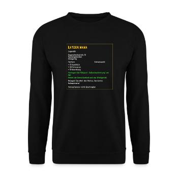 Legendäre Katzenmama Legendär Katzen Tiere Cat - Unisex Pullover - Schwarz - Vorne - Alina (178cm) & Michal (187cm)
