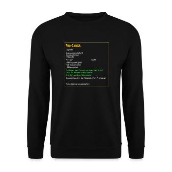 Legendärer Pro Gamer Legendär Held PC Zocken Gamer - Unisex Pullover - Schwarz - Vorne - Alina (178cm) & Michal (187cm)