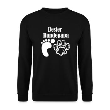 Bester Hundepapa - Unisex Pullover - Schwarz - Vorne - Alina (178cm) & Michal (187cm)