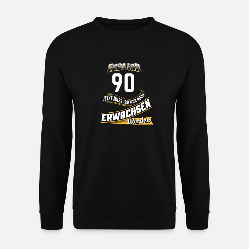 90 Jahre - Unisex Pullover - Schwarz