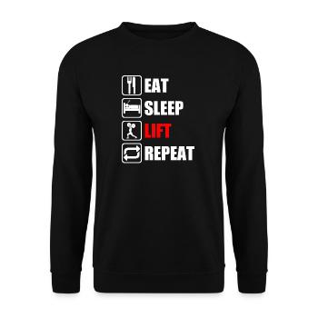 weightlifting - Unisex Sweatshirt - black - Front - Alina (178cm) & Michal (187cm)
