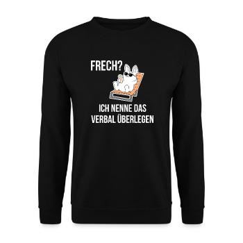 Méchant vilain lapin déclaration Geek devis cadeau - Sweat-shirt Unisexe - noir - Devant - Alina (178cm) & Michal (187cm)