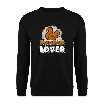 Écureuil amoureux amour des animaux Rongeur cadeau - Sweat-shirt Unisexe - noir - Devant - Alina (178cm) & Michal (187cm)