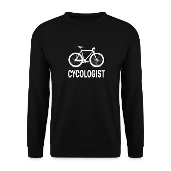 Biker Bike Fahrrad Spruch Sprueche - Unisex Pullover - Schwarz - Vorne - Alina (178cm) & Michal (187cm)
