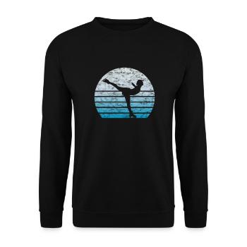 Patinage artistique Figure Skater Retro Vintage cadeau - Sweat-shirt Unisexe - noir - Devant - Alina (178cm) & Michal (187cm)