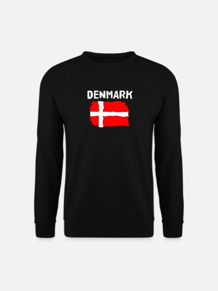 Danemark drapeau motif danois drapeau dessin - Sweat-shirt Unisexe - noir