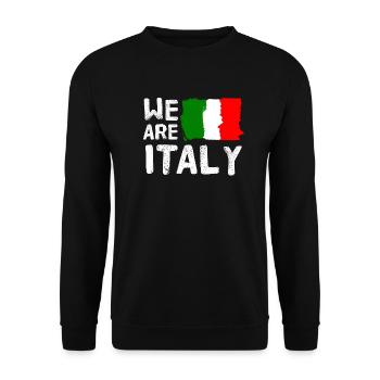 We are Italy - Unisex Sweatshirt - black - Front - Alina (178cm) & Michal (187cm)