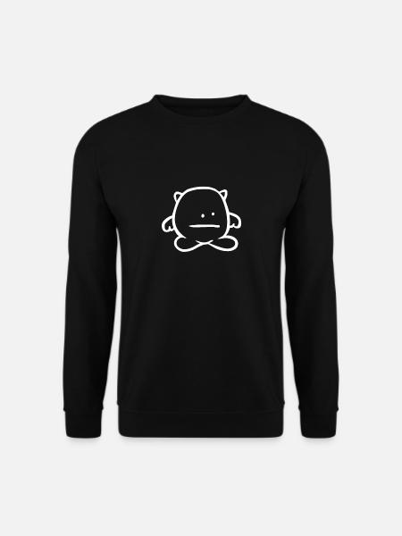 Monstre triste / mâle (blanc) - Sweat-shirt Unisexe - noir