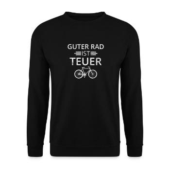 Fahrrad Lustig - Unisex Pullover - Schwarz - Vorne - Alina (178cm) & Michal (187cm)