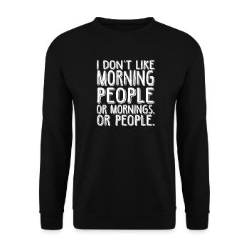 sarcasme - Sweat-shirt Unisexe - noir - Devant - Alina (178cm) & Michal (187cm)
