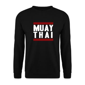 Muay Thai - Unisex Sweatshirt - black - Front - Alina (178cm) & Michal (187cm)