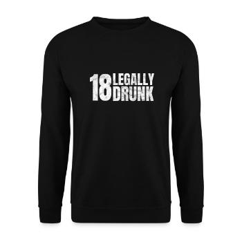 18th birthday - Unisex Sweatshirt - black - Front - Alina (178cm) & Michal (187cm)