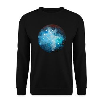 sternzeichen Zwilling - Unisex Pullover - Schwarz - Vorne - Alina (178cm) & Michal (187cm)