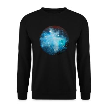 Zodiac Libra - Unisex Sweatshirt - black - Front - Alina (178cm) & Michal (187cm)