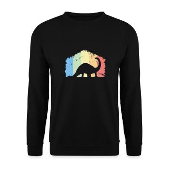 Dino Dinos Dinosaur Brachiosaurus cadeau - Sweat-shirt Unisexe - noir - Devant - Alina (178cm) & Michal (187cm)