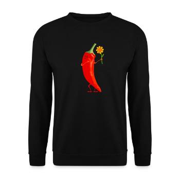 Mme Chili - Sweat-shirt Unisexe - noir - Devant - Alina (178cm) & Michal (187cm)