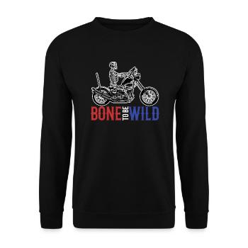 Squelette - Sweat-shirt Unisexe - noir - Devant - Alina (178cm) & Michal (187cm)