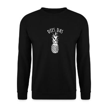 This The Pineapple - Unisex Sweatshirt - black - Front - Alina (178cm) & Michal (187cm)