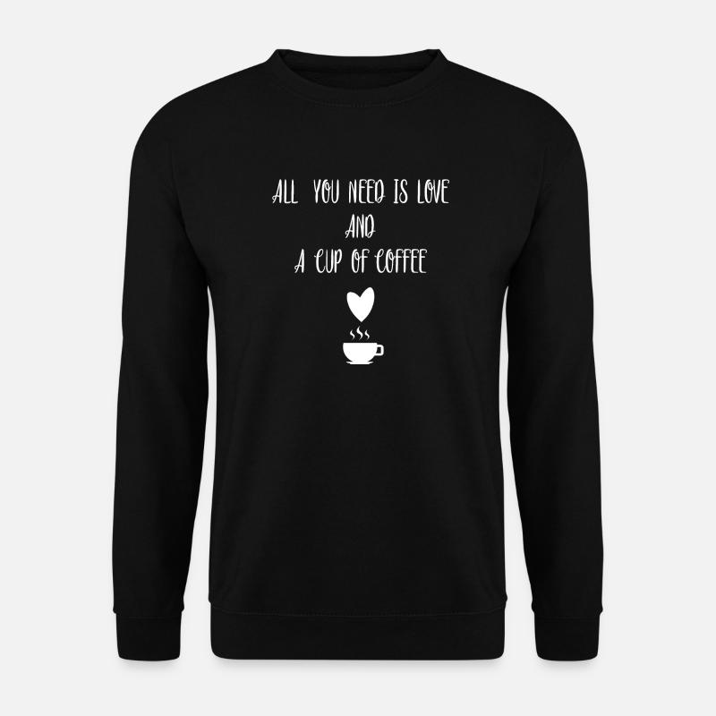 Kaffee - Unisex Pullover - Schwarz
