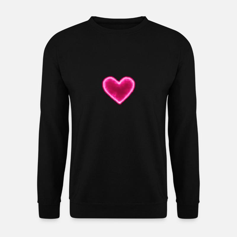 Pinkes Neon Herz Frauen T Shirt Party Geschenk - Unisex Pullover - Schwarz