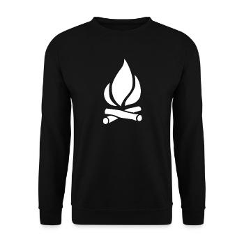 feu de camp - Sweat-shirt Unisexe - noir - Devant - Alina (178cm) & Michal (187cm)