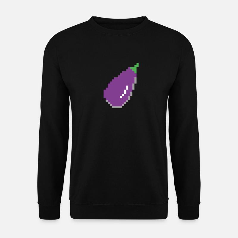 Eggplant Pixel Art - Unisex Sweatshirt - black