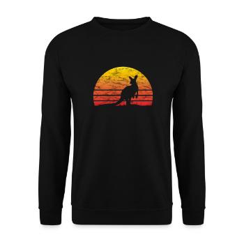 Kangourou Kangourous Australie voyage Outback cadeau - Sweat-shirt Unisexe - noir - Devant - Alina (178cm) & Michal (187cm)