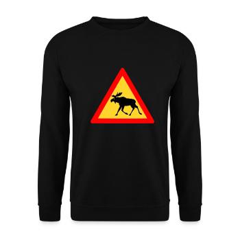 Grumpy moose - Unisex Sweatshirt - black - Front - Alina (178cm) & Michal (187cm)