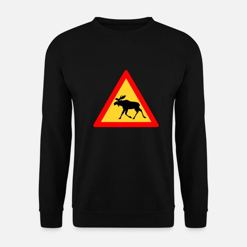 Grumpy moose - Unisex Sweatshirt - black