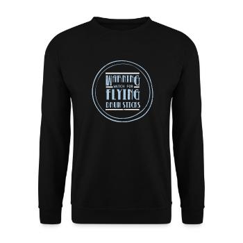 Trommler Trommel Drumstick Drums Geschenk - Unisex Pullover - Schwarz - Vorne - Alina (178cm) & Michal (187cm)