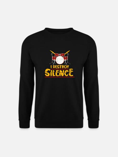 Lustig Schlagzeuger Trommler Drums Geschenk - Unisex Pullover - Schwarz