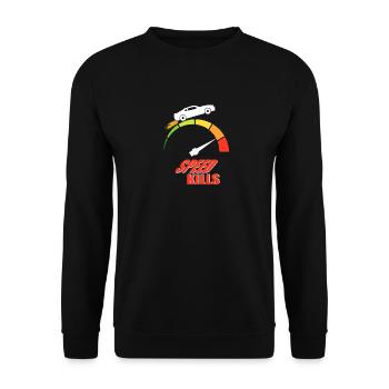 Speed Kills Gift - Unisex Sweatshirt - black - Front - Alina (178cm) & Michal (187cm)