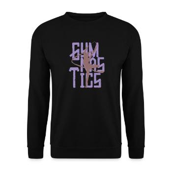 Gymnastics gymnastics club track and field gift - Unisex Sweatshirt - black - Front - Alina (178cm) & Michal (187cm)