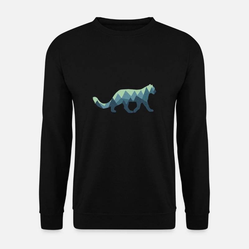 Schnee Leopard - Unisex Pullover - Schwarz